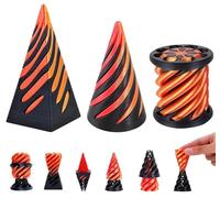 Pipihome Impossible Cone Pyramide en Spirale, Sculpture Pyramidale Amusante Imprimée en 3D, Jouet Anti-Stress (A)