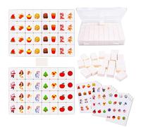 Pipihome Jeu Mahjong 2 Joueurs, 65 Blocs de 30mm, Seaside Escape Game, Domino, Jeu de Société en Bord de Mer pour Adultes et Enfants