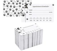 Pipilo Press Lot de 200 cartes de rappel de rendez-vous avec empreintes de pattes - Fournitures de bureau vétérinaire (8,9 x 5,1 cm)
