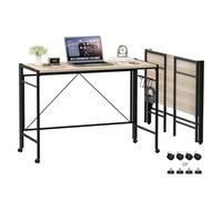 PIPIPOXER Table d'ordinateur de Bureau Table Pliante Ordinaire, Table d'ordinateur Pliable pour Les Chambres, Bureau, lit, canapé, Bureau à Domicile, étudier Bois 110x50x75cm