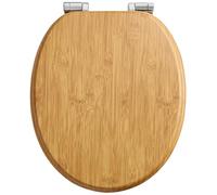 Pipishell abattant wc bois en forme de O avec mécanisme de fermeture douce et charnières métalliques lisses, abattant toilette wc à fermeture lente en MDF de haute qualité