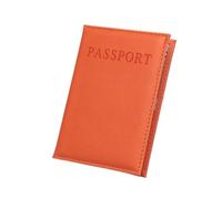 pipisweet 1 étui de protection universel en cuir synthétique pour passeport de voyage, Orange, Taille unique