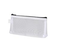 pipisweet 1 trousse à crayons simple et transparente en maille pour bureau, étudiant, fournitures scolaires, blanc, Taille unique