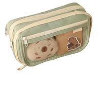 pipisweet Capybara Lot de 2 grandes trousses à crayons avec pinces, autocollants, clips et porte-clés pour enfants (avec poupée), F, Taille unique