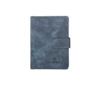 pipisweet Housse de passeport en cuir étanche pour passeport de voyage - Pour homme et femme, B bleu foncé., Taille unique