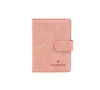 pipisweet Housse de passeport en cuir étanche pour passeport de voyage - Pour homme et femme, b rose, Taille unique