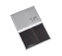 pipisweet Housse de protection pour passeport de voyage imprimée carte d'avion en polyuréthane, gris clair, Taille unique