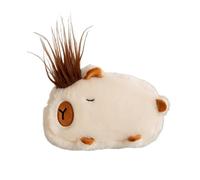 pipisweet Jolie trousse à crayons Capybara en peluche pour cosmétiques, cochon d'Inde, grande capacité, trousse à crayons, fournitures scolaires, boîte de papeterie, blanc, Taille unique