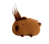 pipisweet Jolie trousse à crayons Capybara en peluche pour cosmétiques, cochon d'Inde, grande capacité, trousse à crayons, fournitures scolaires, boîte de papeterie, café, Taille unique