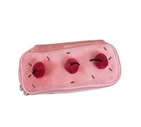 pipisweet Jolie trousse à crayons en peluche avec motif gâteau de cerises - Grande capacité - Pour étudiant, rose, *10