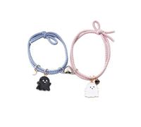 pipisweet Lot de 2 bracelets élastiques en corde avec cœur aimant et ventouse pour homme et femme, taille unique, Agate