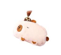 pipisweet Lot de 2 sacs de rangement Capybara - Pour papeterie - Avec fermeture éclair - Avec fermeture éclair - Pour étudiant, rose, Taille unique