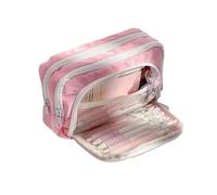 pipisweet Lot de 2 trousses à crayons esthétiques pour fille - Porte-stylos - Style simple - Fermeture éclair - Fournitures scolaires, rose, Taille unique