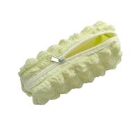 pipisweet Lot de 2 trousses à crayons Kawaii Puffs pour fille - Jolie trousse coréenne pour le bureau, la rentrée scolaire, les étudiants, jaune, Taille unique
