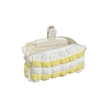 pipisweet Lot de 2 trousses à crayons Kawaii Puffs pour fille - Jolie trousse coréenne pour le bureau, la rentrée scolaire, les étudiants, Jaune et blanc., Taille unique