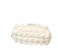 pipisweet Lot de 2 trousses à crayons Kawaii Puffs pour fille - Jolie trousse coréenne pour le bureau, la rentrée scolaire, les étudiants, blanc, Taille unique