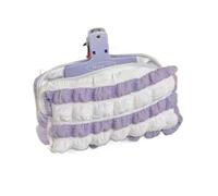 pipisweet Lot de 2 trousses à crayons Kawaii Puffs pour fille - Jolie trousse coréenne pour le bureau, la rentrée scolaire, les étudiants, Violet et blanc., Taille unique
