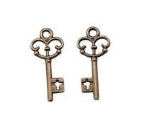 pipisweet Lot de 20 breloques en forme de clé vintage, taille unique, Agate
