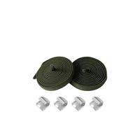 pipisweet Lot de 3 paires de lacets élastiques sans nœud pour chaussures de sport, 8 mm, larges et plats pour adultes (vert)