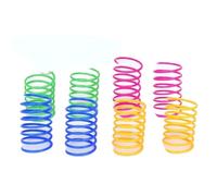 pipisweet Lot de 4/200 ressorts en plastique interactifs pour chat - Jouets en spirale pour l'intérieur - Colorés - Pour la chasse aux chatons (100 pièces)