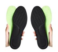 pipisweet Lot de 4 semelles intérieures en mousse à mémoire de forme souple pour homme et femme - Déodorant absorbant la transpiration - Semelles orthopédiques pour chaussures de course à pied - Noir