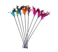 pipisweet Lot de 5 jouets interactifs amusants pour chaton avec clochette et plumes - Couleur aléatoire
