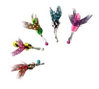 pipisweet Lot de 5 jouets mignons en forme d'insecte pour chat avec plumes