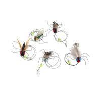 pipisweet Lot de 5 petites têtes de rechange pour chat/insecte - Jouet amusant - Baguette interactive - Plume - Jouet pour animal domestique (D 5 pièces aléatoires)