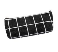 pipisweet Lot de 5 trousses à crayons en toile pour étudiants, stylos, maquillage et rouge à lèvres, Noir , Taille unique