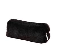 pipisweet Lot de 5 trousses colorées en peluche mignonne, trousse d'école, papeterie, fournitures scolaires, outils, Noir , Taille unique