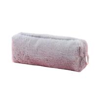 pipisweet Lot de 5 trousses colorées en peluche mignonne, trousse d'école, papeterie, fournitures scolaires, outils, gris, Taille unique