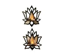 pipisweet Lotus Étagère murale flottante en cristal pour décoration d'intérieur en bois Esthétique Décoration d'intérieur moderne (2 pièces)