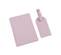 pipisweet Porte-passeport en cuir synthétique pour étiquette de bagage - Coffret cadeau - Accessoires de voyage, rose, Taille unique