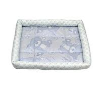 pipisweet Tapis d'été rafraîchissant pour chien et chat - Tapis de glace pour chien et chat - En soie glacée (bleu clair, L)