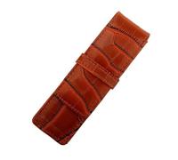 pipisweet Trousse à crayons avec motif crocodile en cuir synthétique pour garçons et filles, marron, Taille unique