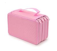 pipisweet Trousse à crayons de grande capacité 72 trous 4 couches avec fermeture éclair lisse pour fournitures scolaires, Rose - 72 trous A, Taille unique