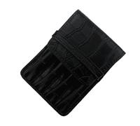 pipisweet Trousse à crayons faite à la main en cuir PU pour 4 stylos Motif crocodile Trousse de rangement pour fournitures scolaires et de bureau, 001-2, Taille unique