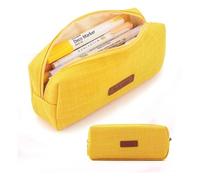 pipisweet Trousse à crayons pour filles et garçons - Kawaii - Lavable - Multicolore - Jolie pochette à stylos - Papeterie pour la rentrée scolaire, jaune, Taille unique