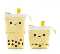 pipisweet Trousse à crayons télescopique avec motif thé au lait debout pour l'école, les étudiants, les fournitures de bureau, a, Taille unique