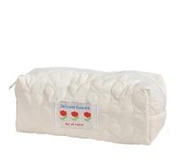 pipisweet Trousse à stylos avec fermeture éclair - Organiseur de maquillage de voyage - Pour femme - Pour le lavage de la papeterie - Pochette de rangement pour maquillage, blanc, Taille unique