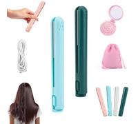 Pipiup Curling Iron, 2-in-1 Small CurlingIron, Pipiup Mini Dual-Purpose Curling Iron, Portable USB Mini Ceramic CurlingIron, for Short Hair and Long Hair, for Home or Travel (B+D,2pcs)