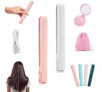 Pipiup Curling Iron, 2-in-1 Small CurlingIron, Pipiup Mini Dual-Purpose Curling Iron, Portable USB Mini Ceramic CurlingIron, for Short Hair and Long Hair, for Home or Travel (A+D,2pcs)