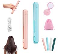 Pipiup Curling Iron, 2-in-1 Small CurlingIron, Pipiup Mini Dual-Purpose Curling Iron, Portable USB Mini Ceramic CurlingIron, for Short Hair and Long Hair, for Home or Travel (A+B,2pcs)