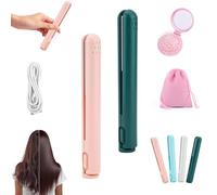 Pipiup Curling Iron, 2-in-1 Small CurlingIron, Pipiup Mini Dual-Purpose Curling Iron, Portable USB Mini Ceramic CurlingIron, for Short Hair and Long Hair, for Home or Travel (A+C,2pcs)