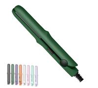 Pipiup Curling Iron, Mini Dual-Purpose Curling Iron, Pipiup MiniCurlingIron, Upgrade 2-in-1 Curling Wand and Flat Iron, for Women Short and Long Hairs, All Hair Types (Dark Green)