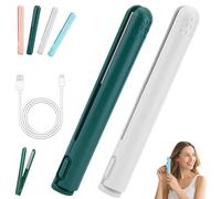 Pipiup Curling Iron, Pipiup Mini Dual Purpose Curling Iron, Minilocke Hair Curler and Straightener 2 in 1, Portable USB Ceramic Mini, for Travel Home (Mix B,2 Pcs)