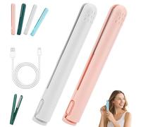 Pipiup Curling Iron, Pipiup Mini Dual Purpose Curling Iron, Minilocke Hair Curler and Straightener 2 in 1, Portable USB Ceramic Mini, for Travel Home (Mix F,2 Pcs)