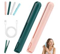 Pipiup Curling Iron, Pipiup Mini Dual Purpose Curling Iron, Minilocke Hair Curler and Straightener 2 in 1, Portable USB Ceramic Mini, for Travel Home (Mix D,2 Pcs)
