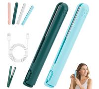 Pipiup Curling Iron, Pipiup Mini Dual Purpose Curling Iron, Minilocke Hair Curler and Straightener 2 in 1, Portable USB Ceramic Mini, for Travel Home (Mix C,2 Pcs)