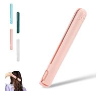 Pipiup Curling Iron, Pipiup Mini Dual Purpose Curling Iron, Portable USB Ceramic 2 in 1 Hair Curler and Straightener, for Home or Travel (Pink)